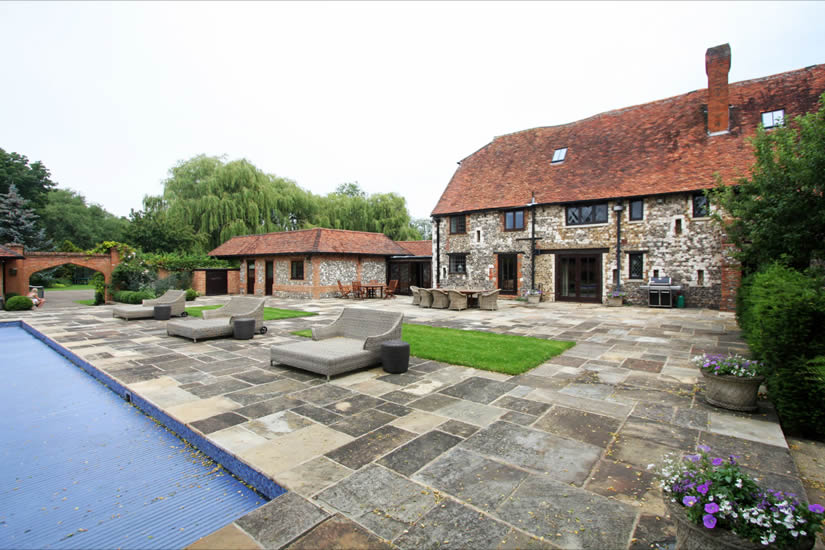 Listed garage conversion, pool and garden, Berkshire